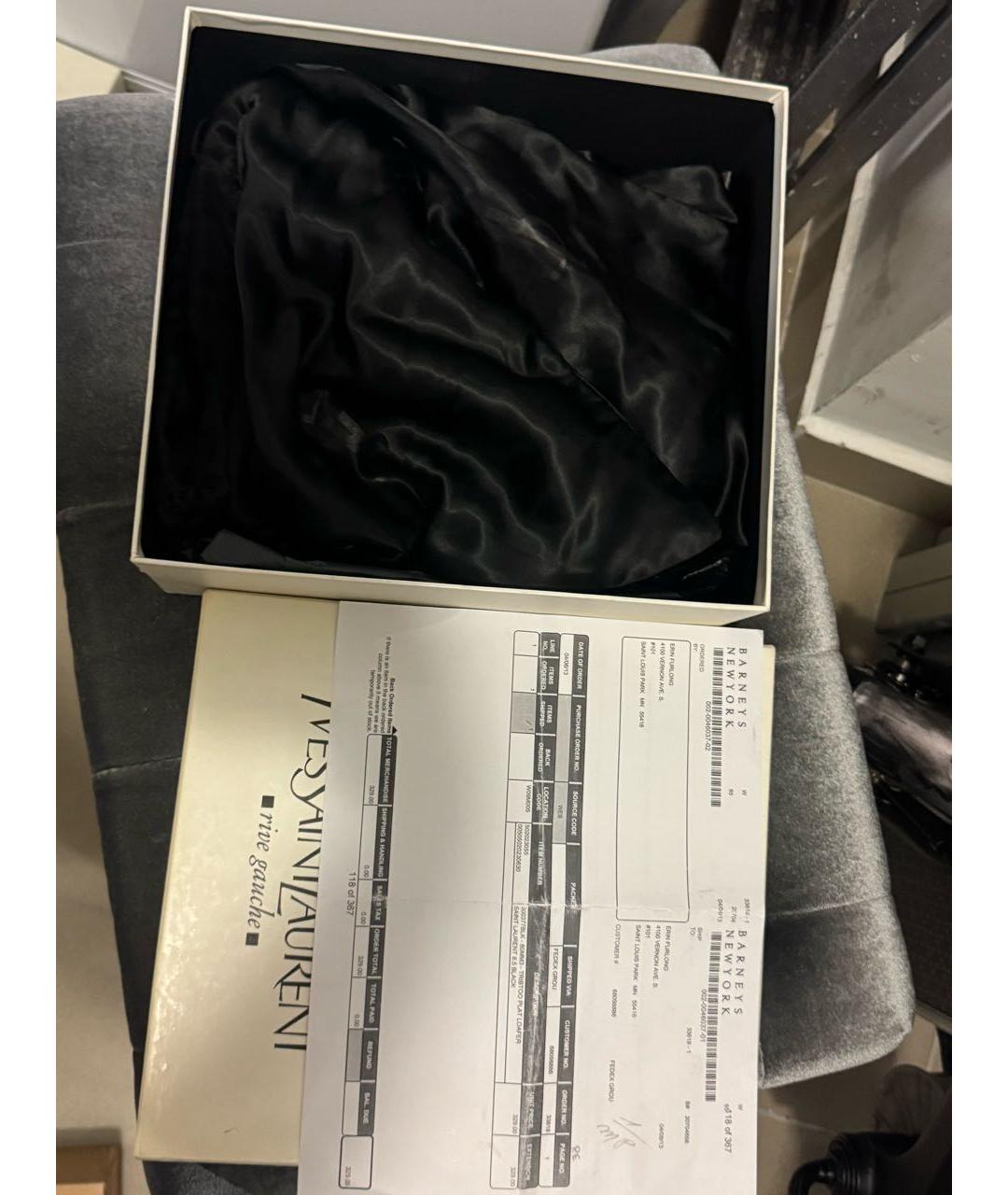 SAINT LAURENT Фиолетовые замшевые туфли, фото 7