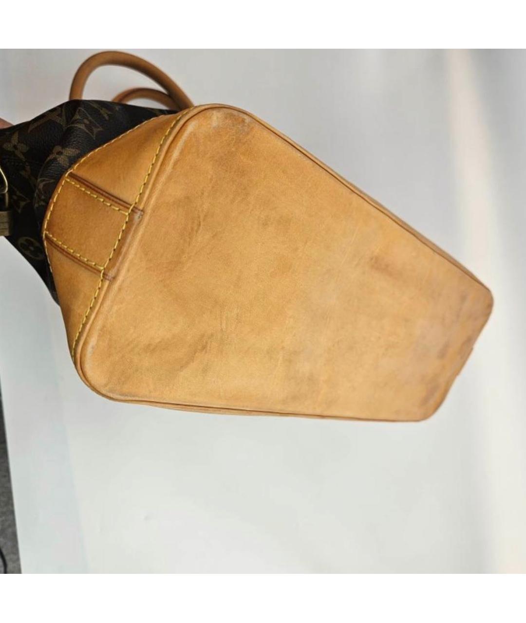 LOUIS VUITTON Коричневая кожаная сумка тоут, фото 2