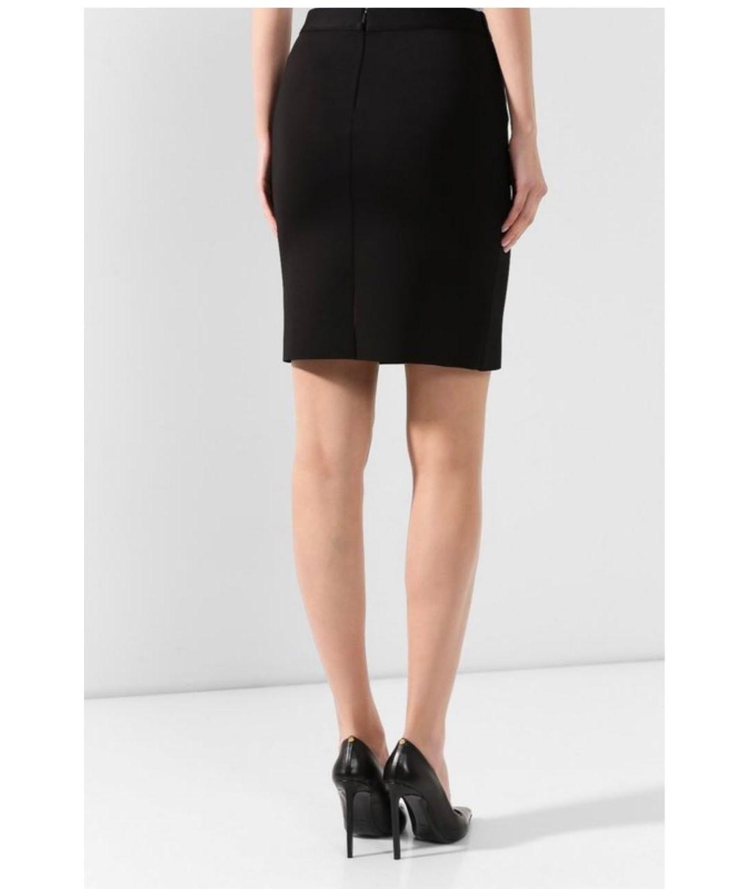 GIVENCHY Черная вискозная юбка мини, фото 4