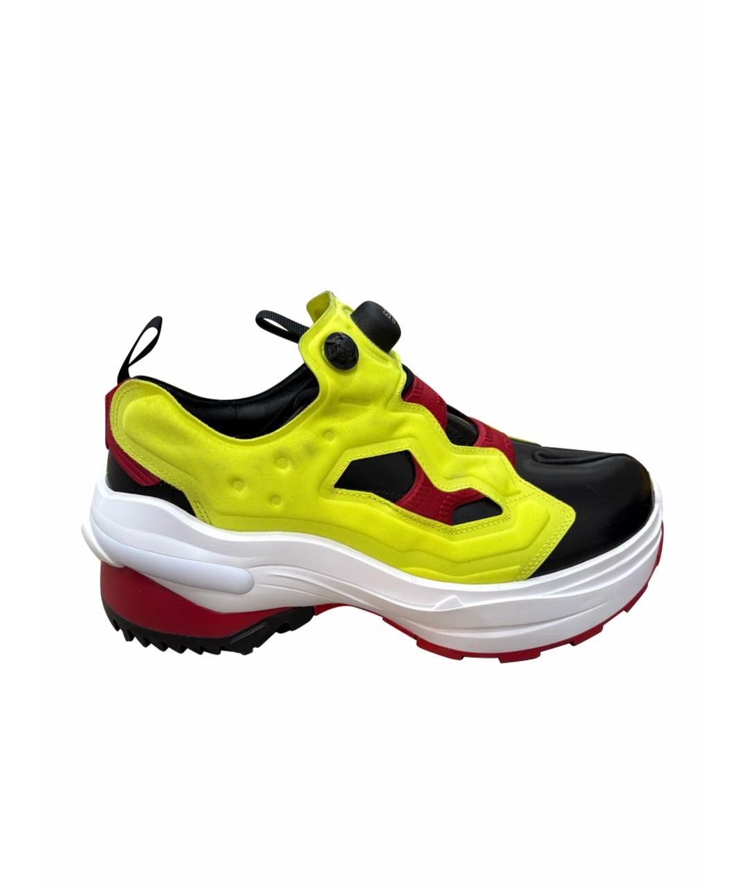 MAISON MARGIELA Салатовые низкие ботинки из лакированной кожи, фото 1