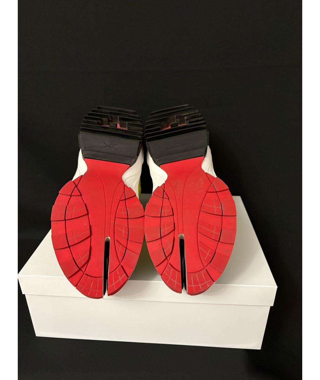 MAISON MARGIELA Салатовые низкие ботинки из лакированной кожи, фото 4