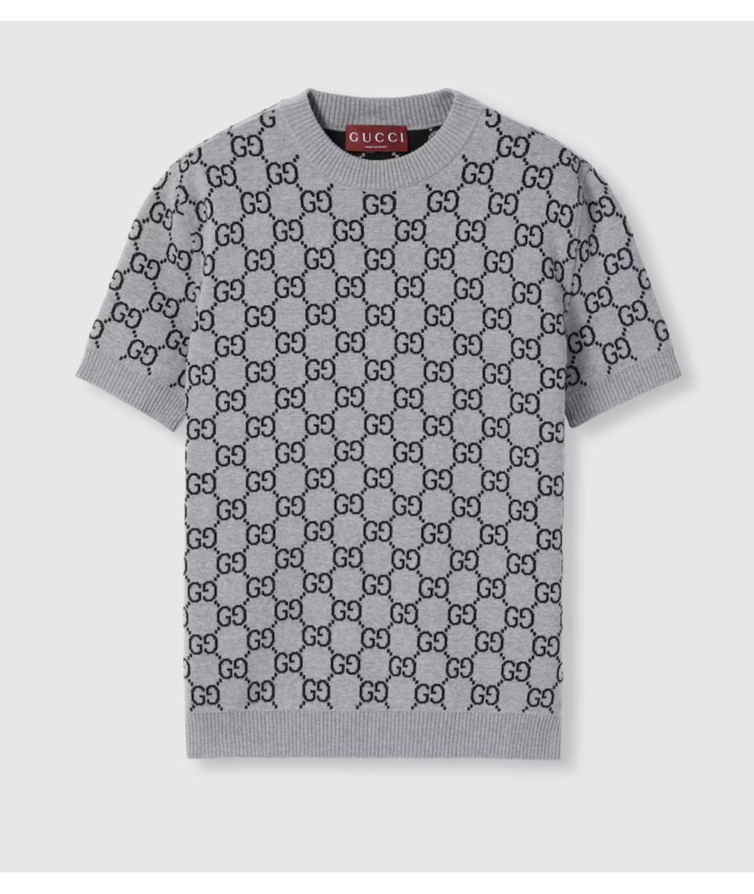 GUCCI Серый шерстяной джемпер / свитер, фото 4