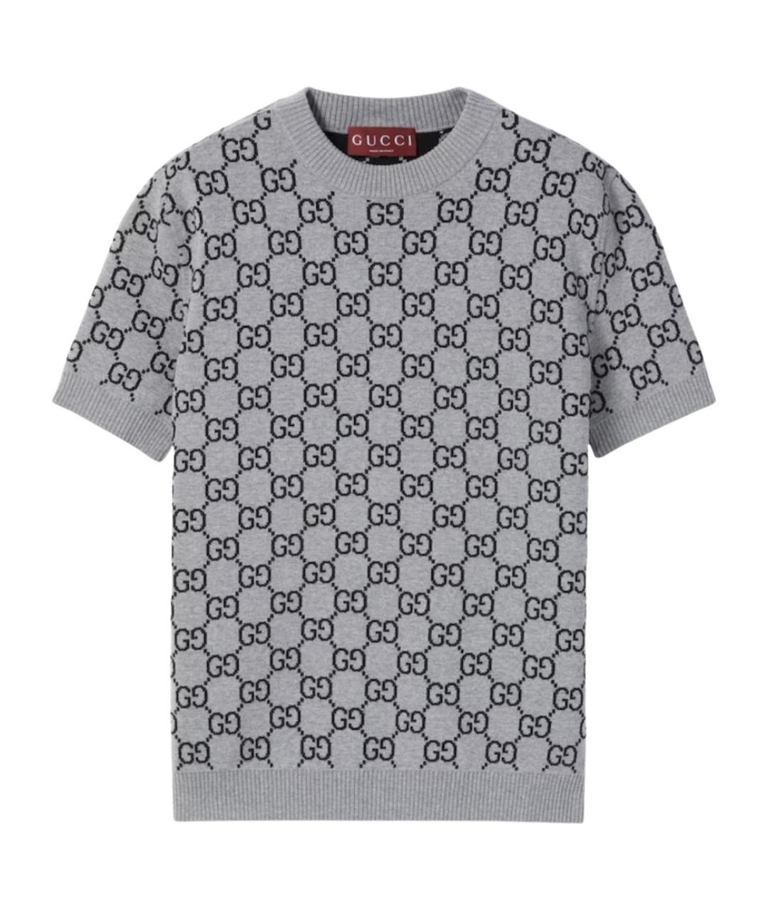 GUCCI Серый шерстяной джемпер / свитер, фото 1