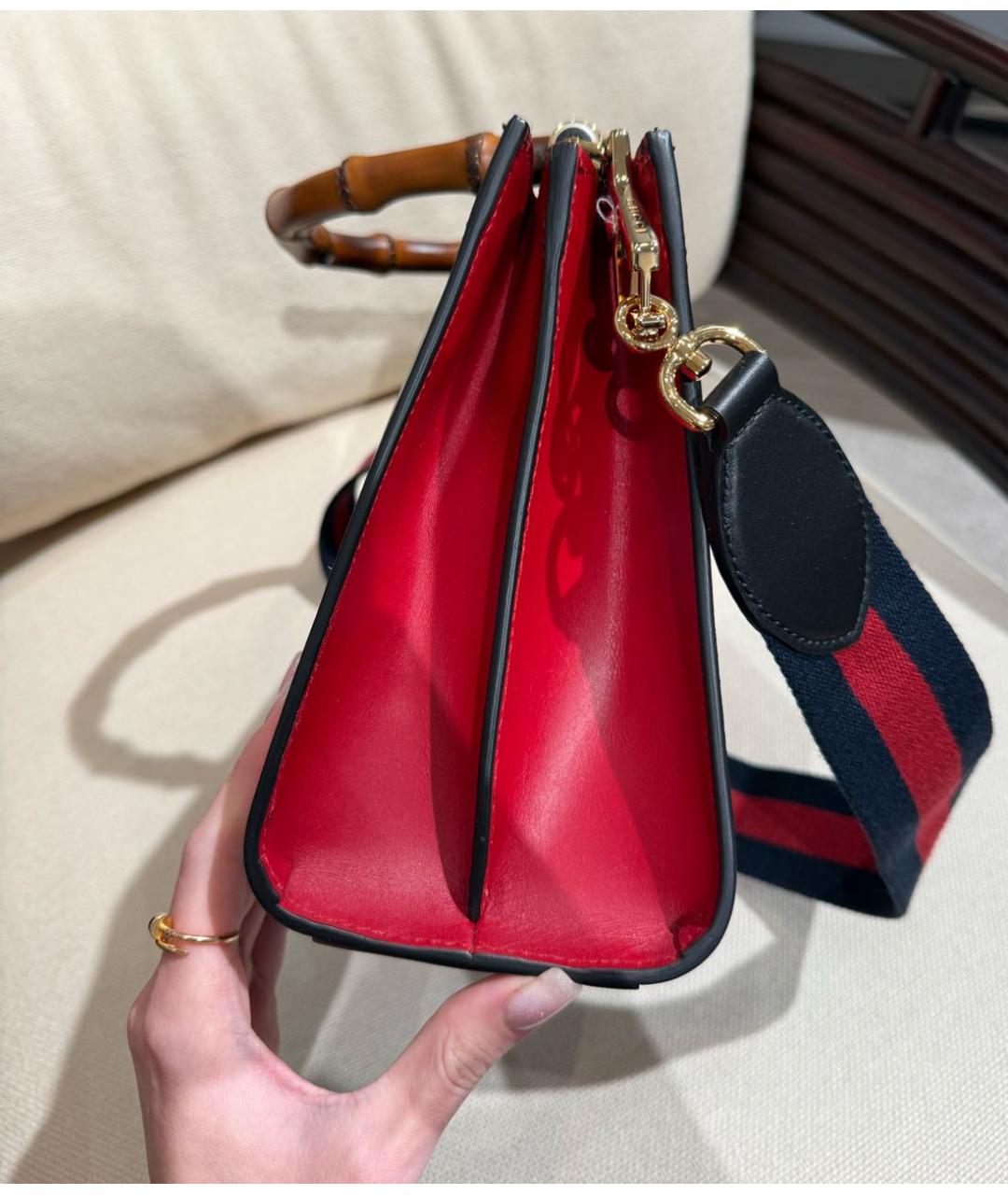 GUCCI Черная кожаная сумка через плечо, фото 4