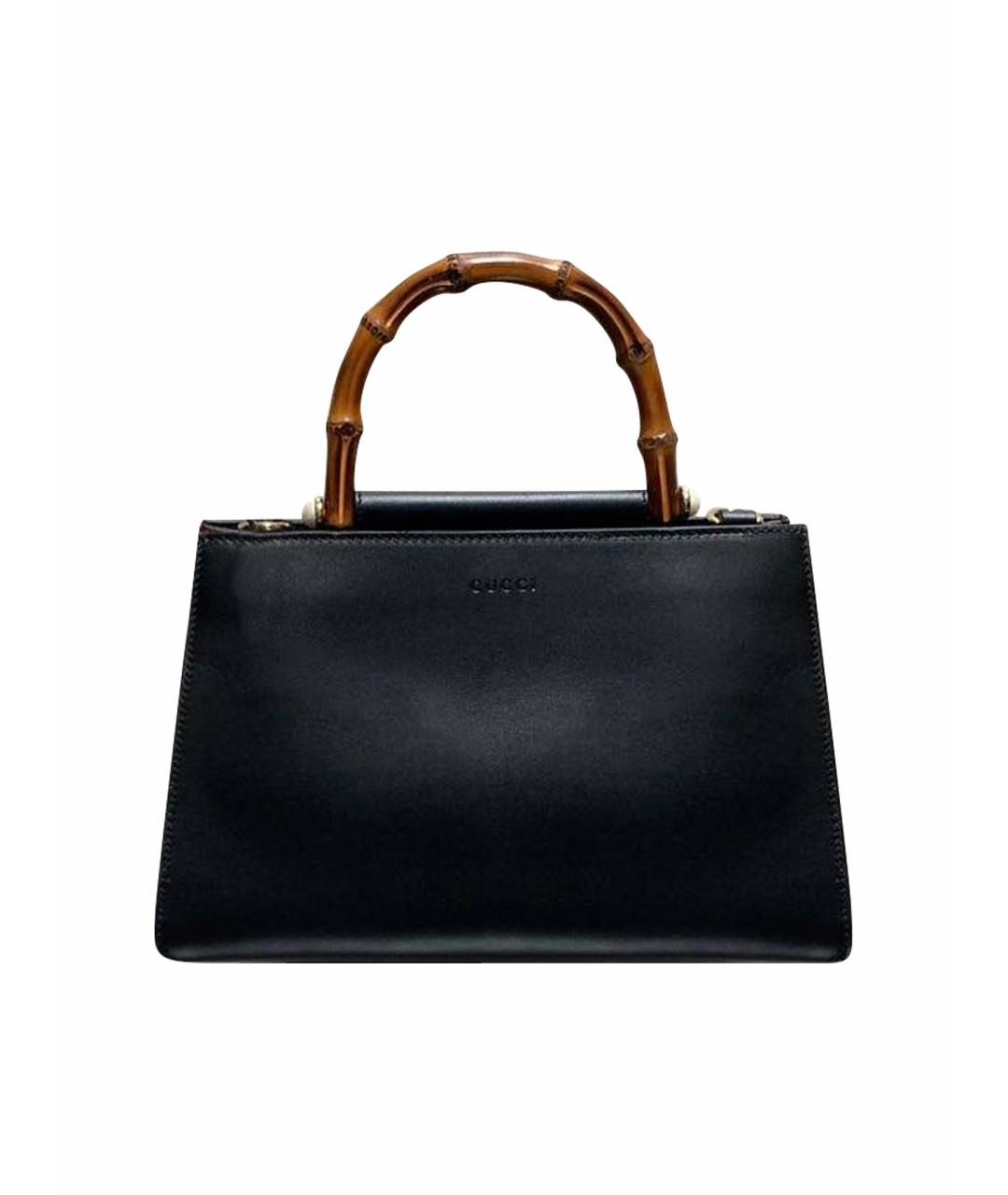 GUCCI Черная кожаная сумка через плечо, фото 1