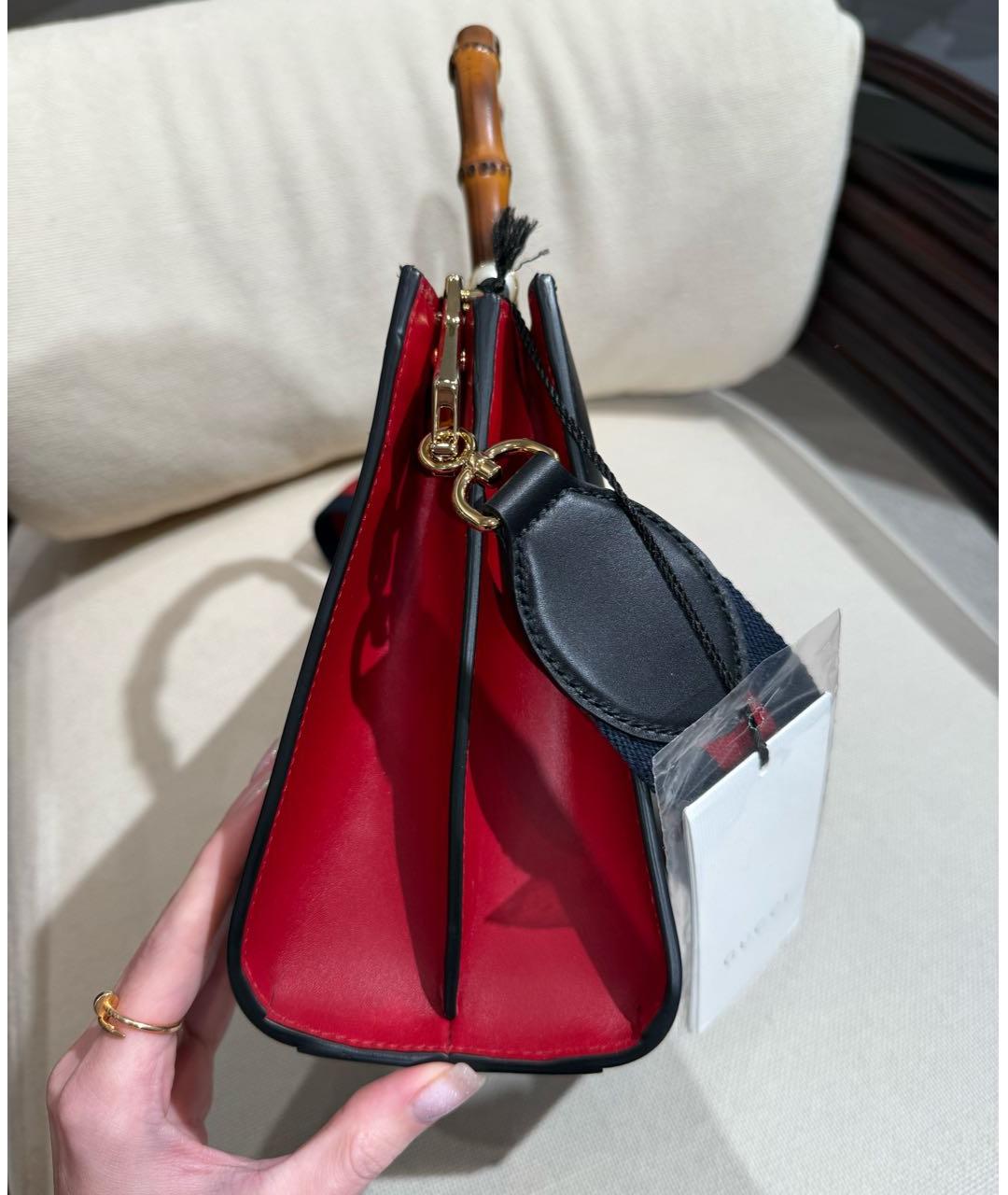 GUCCI Черная кожаная сумка через плечо, фото 3