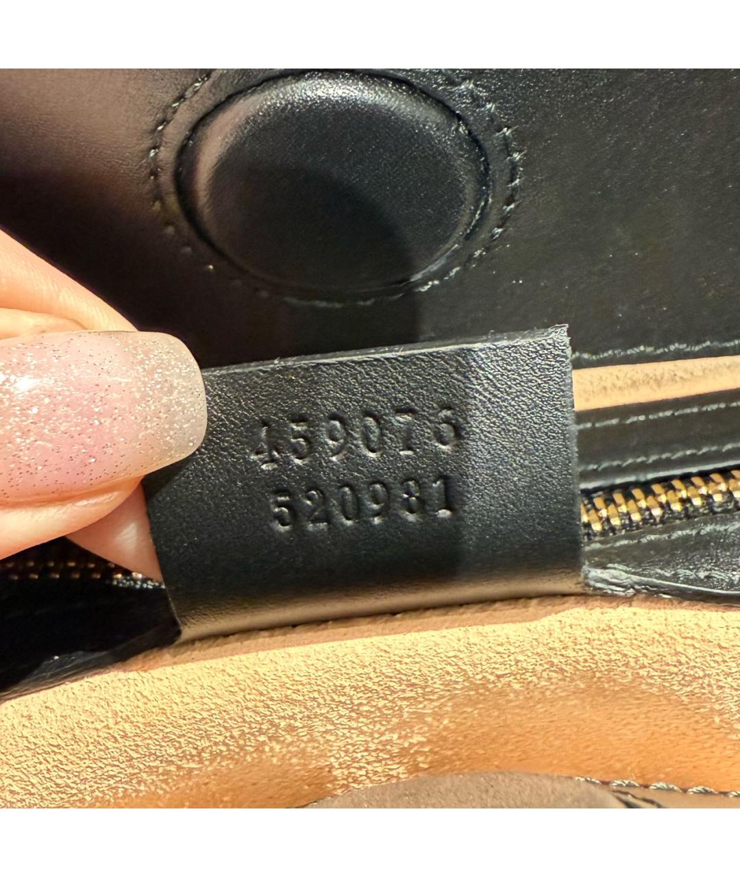 GUCCI Черная кожаная сумка через плечо, фото 8