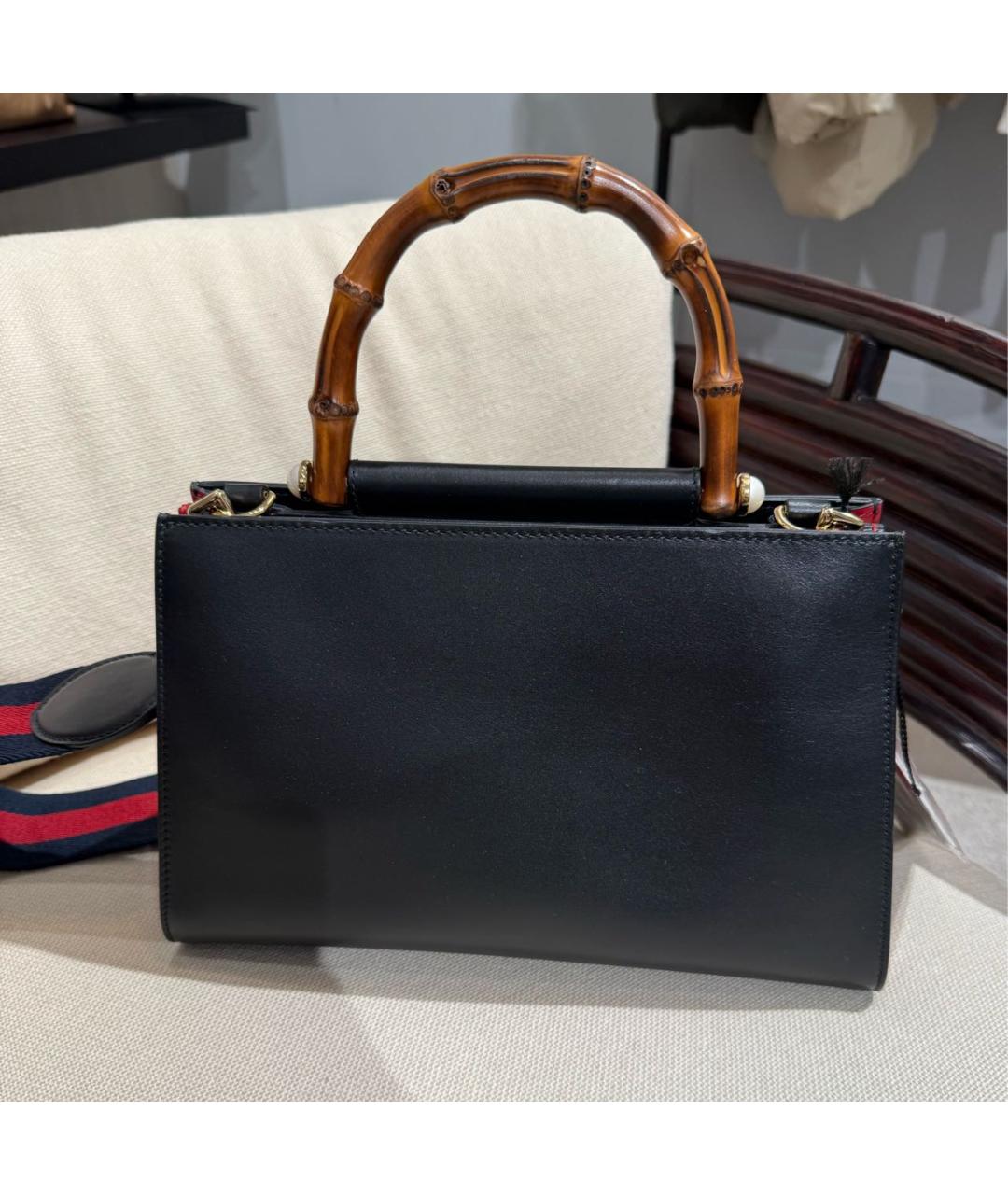 GUCCI Черная кожаная сумка через плечо, фото 2