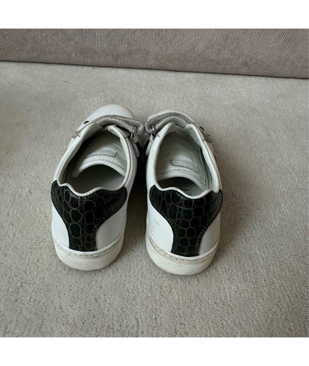 GUCCI Белые кожаные кеды, фото 4