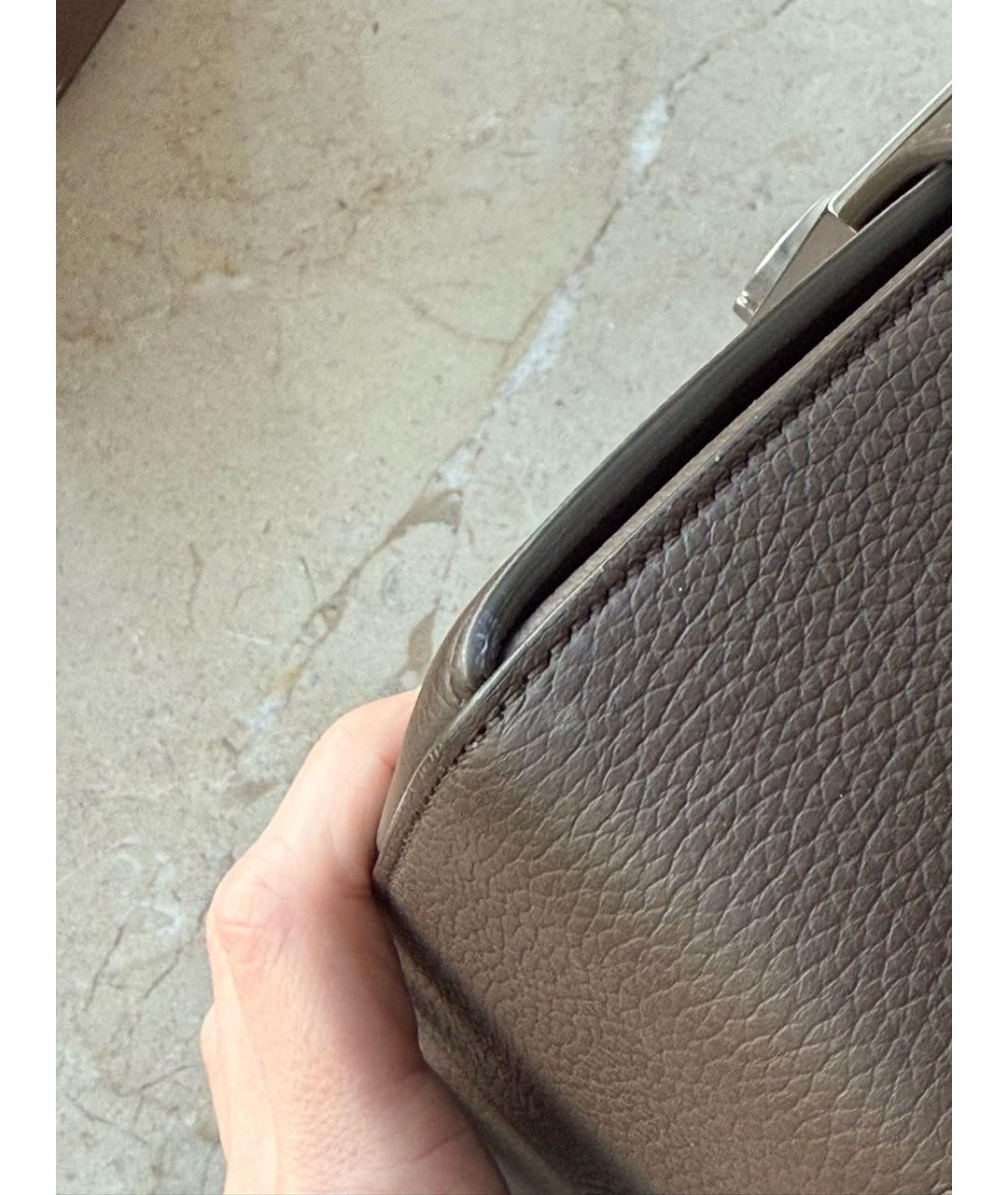 FERRAGAMO Коричневая кожаная сумка на плечо, фото 5