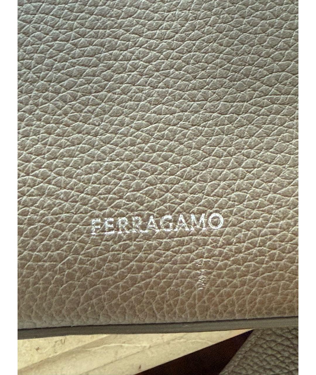 FERRAGAMO Коричневая кожаная сумка на плечо, фото 7