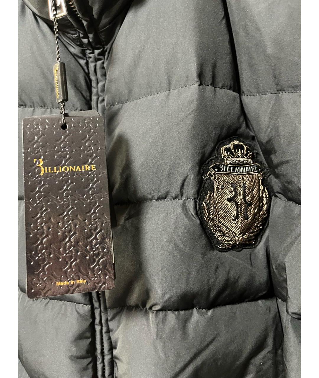 BILLIONAIRE Черный полиэстеровый пуховик, фото 3
