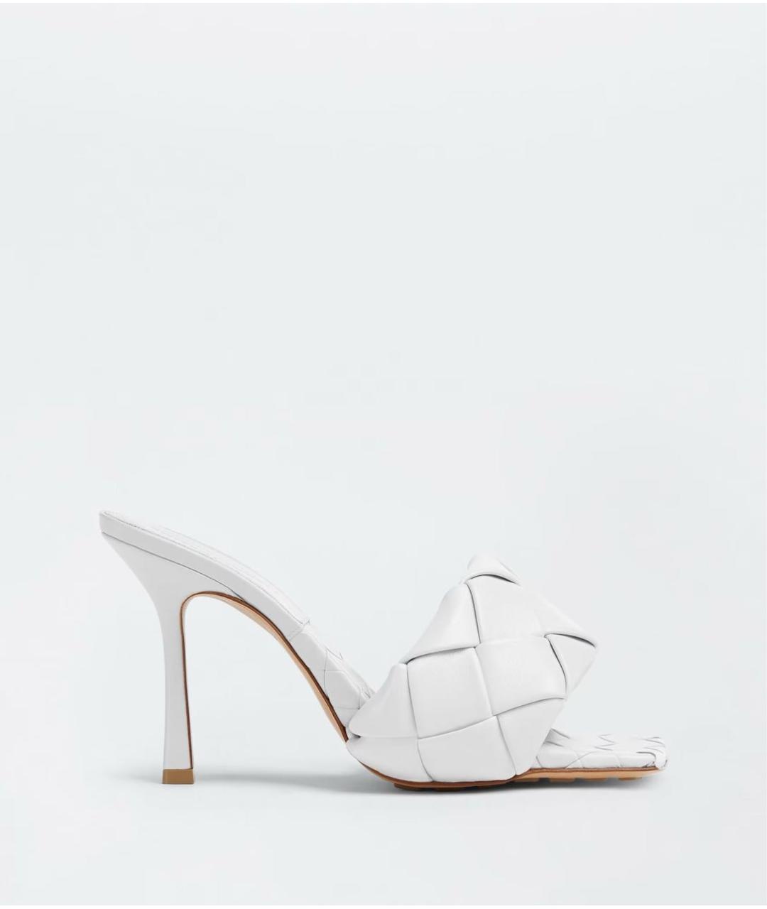 BOTTEGA VENETA Белые кожаные мюли, фото 6