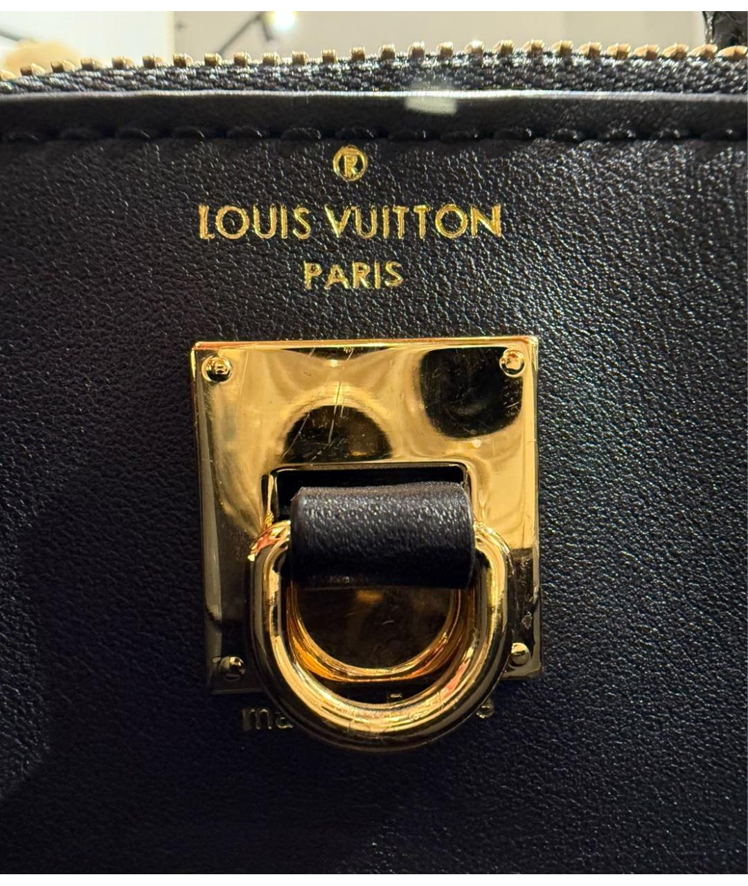 LOUIS VUITTON Черная сумка с короткими ручками из экзотической кожи, фото 8