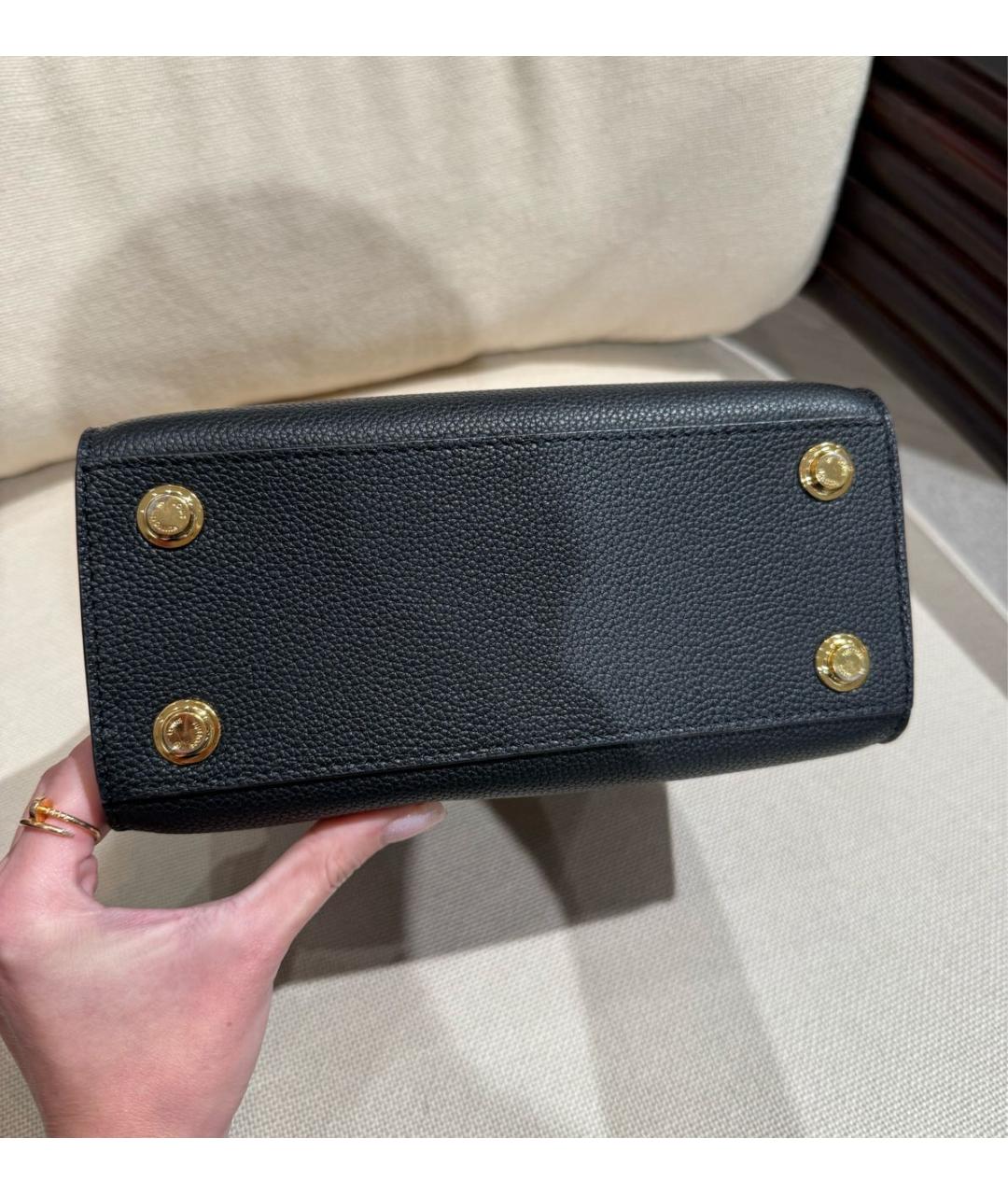 LOUIS VUITTON Черная сумка с короткими ручками из экзотической кожи, фото 6