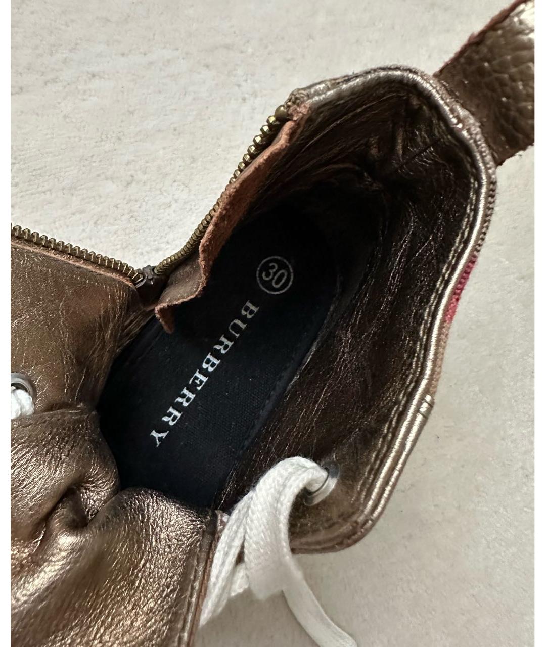 BURBERRY Коричневые текстильные кеды, фото 6