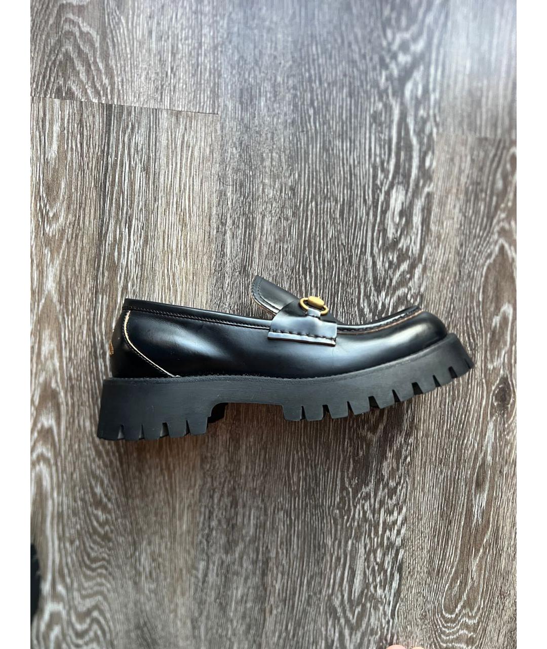 GUCCI Черные кожаные лоферы, фото 8