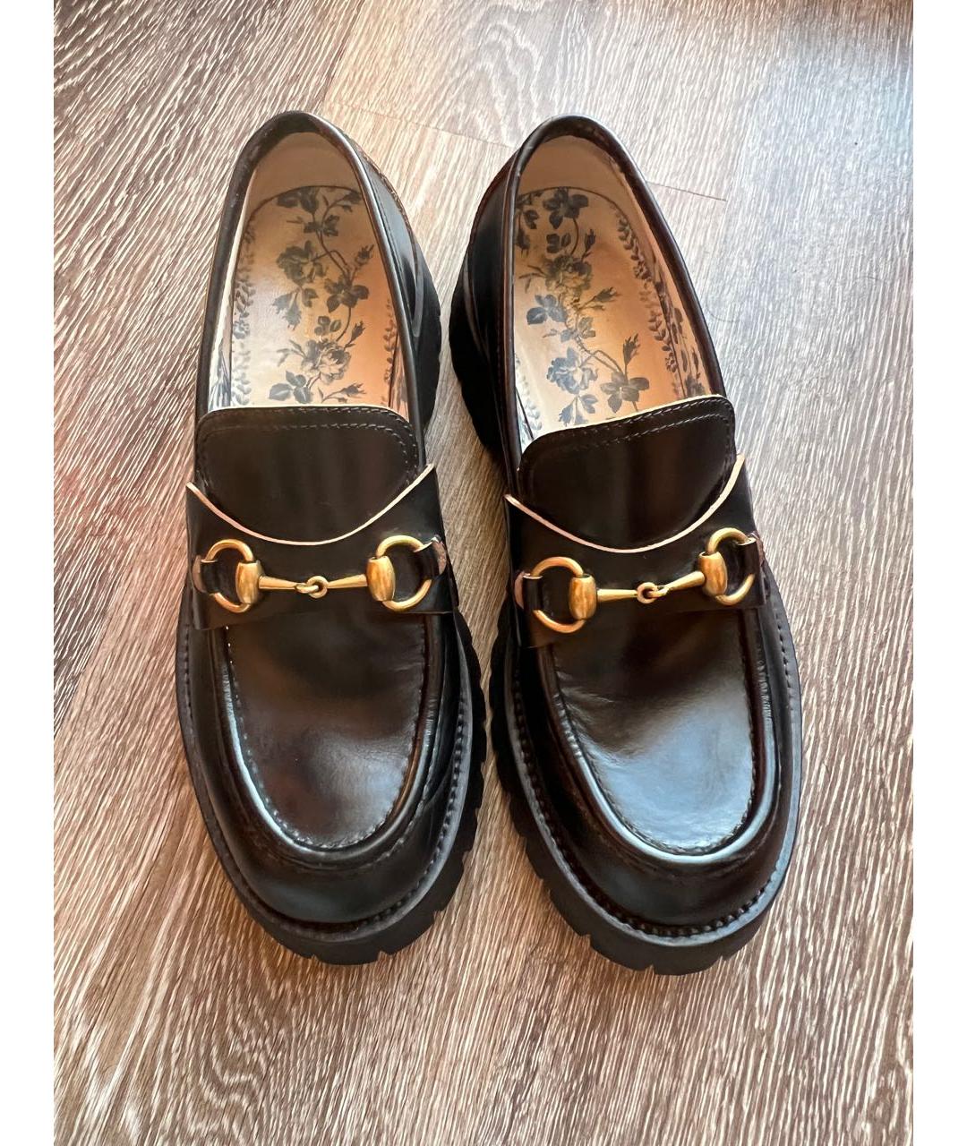 GUCCI Черные кожаные лоферы, фото 7