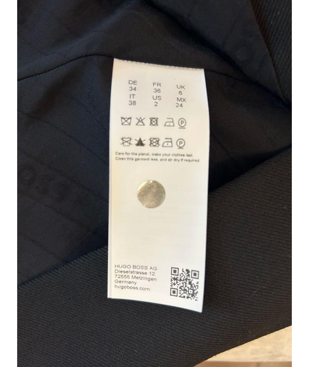 HUGO BOSS Черная шерстяная юбка миди, фото 8