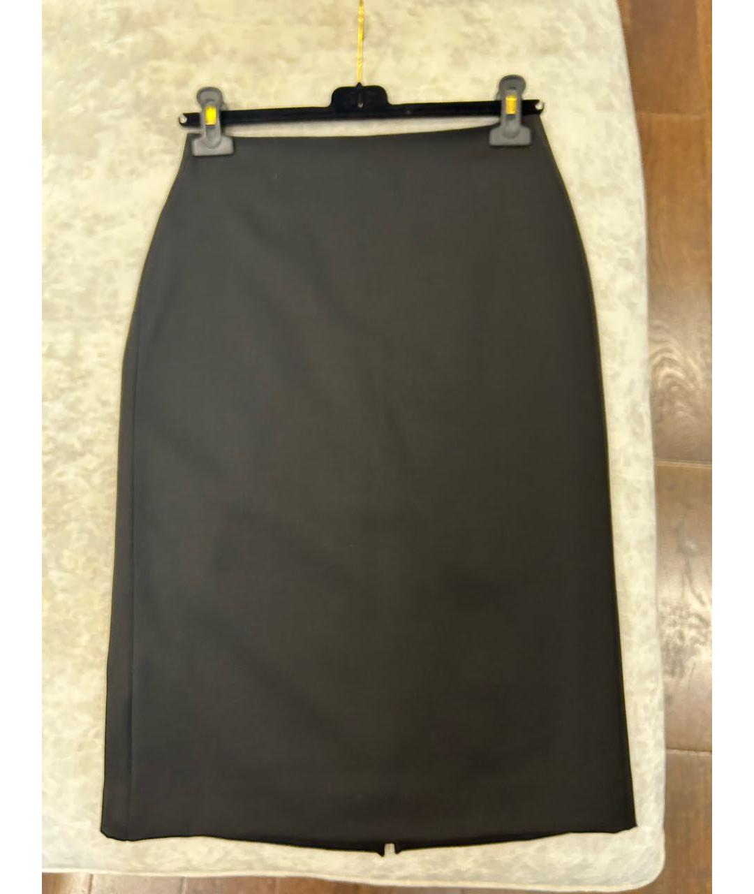 HUGO BOSS Черная шерстяная юбка миди, фото 5