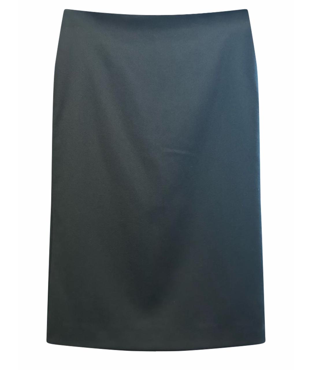 HUGO BOSS Черная шерстяная юбка миди, фото 1