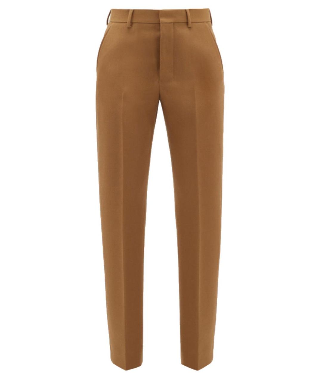 Ami Paris Коричневые шерстяные прямые брюки, фото 1