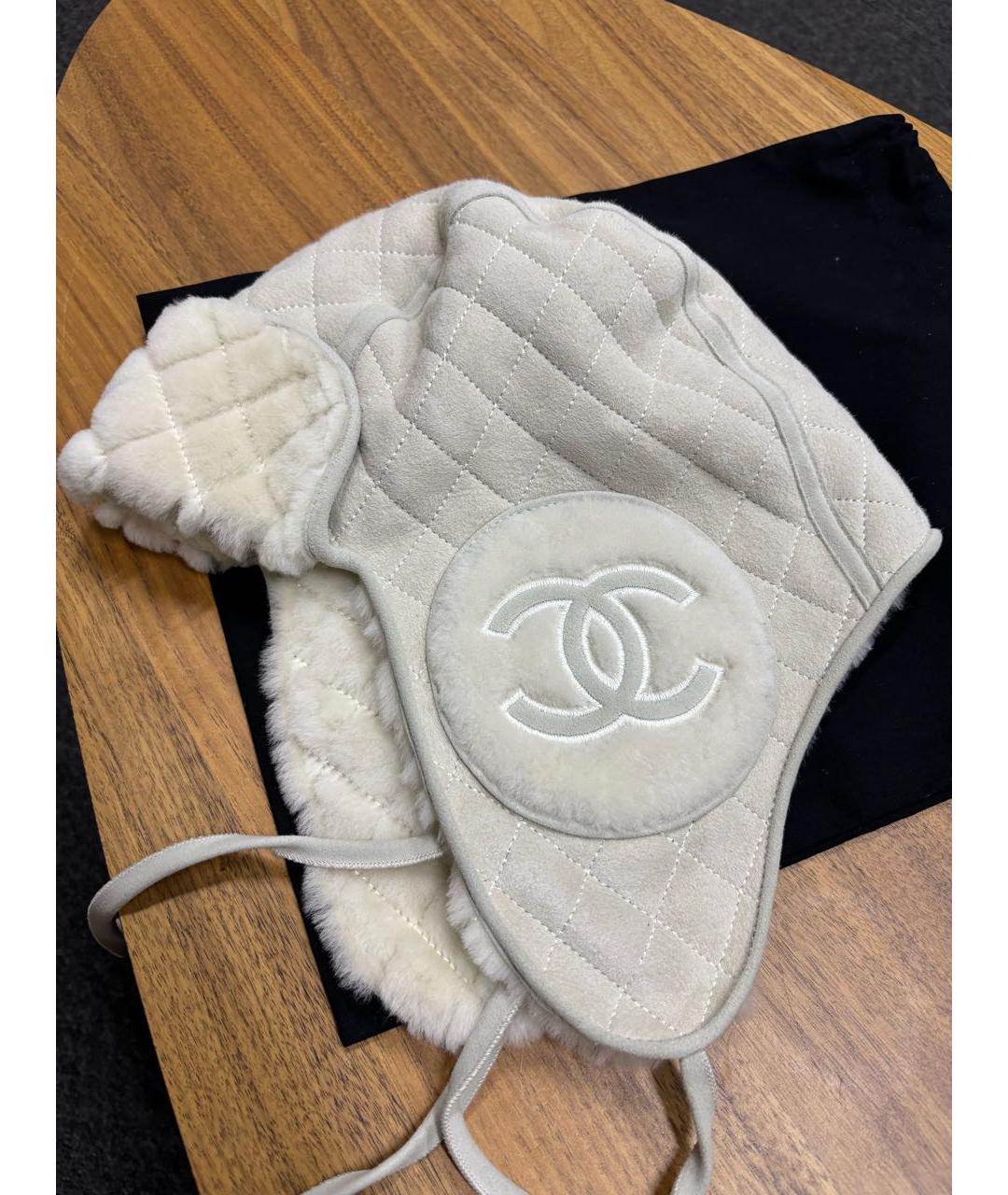 CHANEL Серая шапка, фото 2