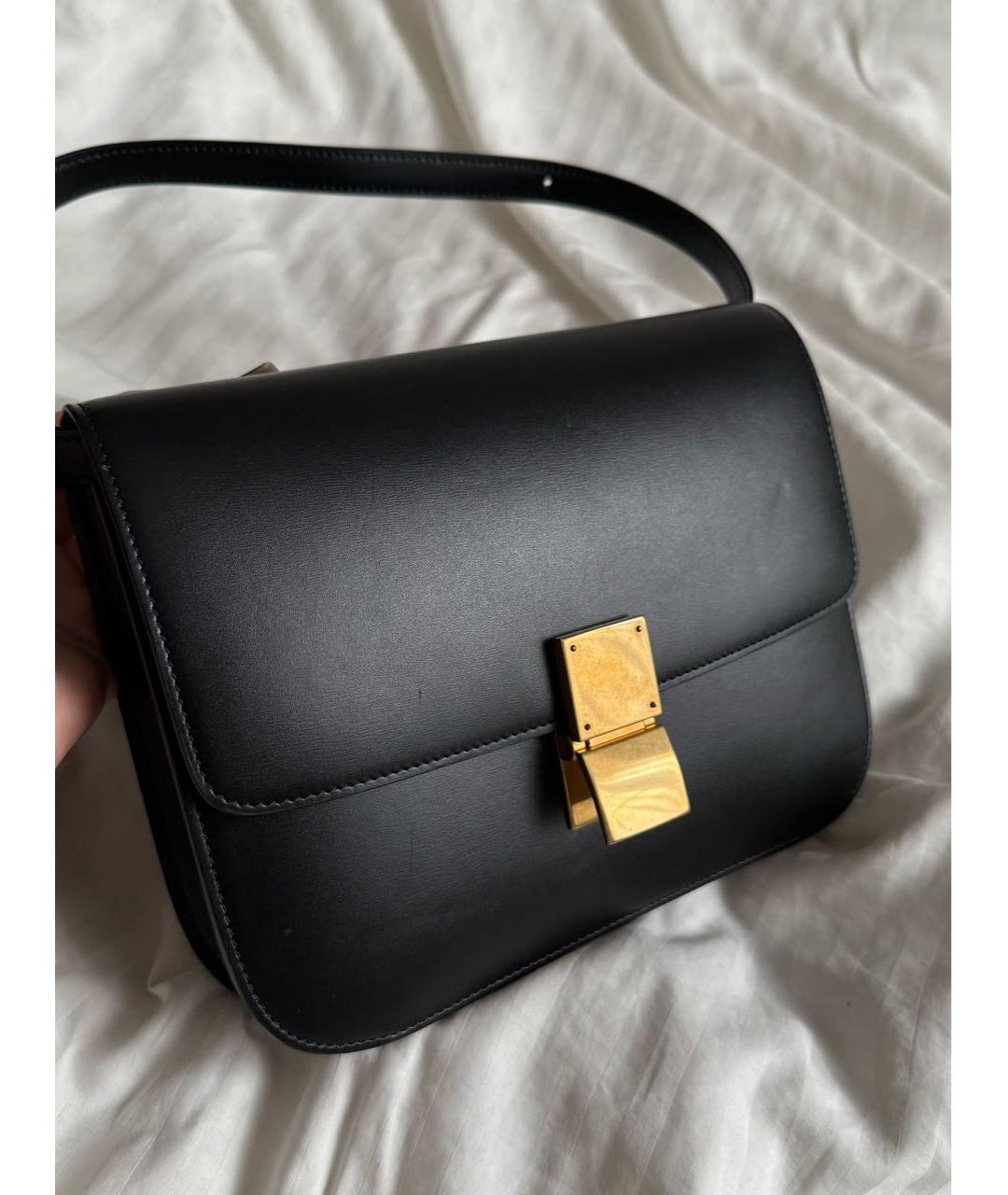 CELINE Черная кожаная сумка через плечо, фото 3