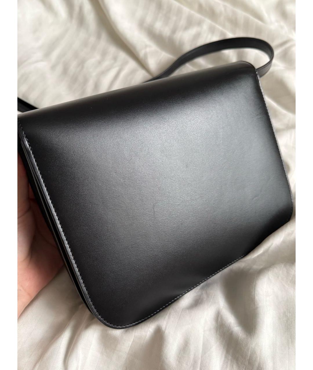 CELINE Черная кожаная сумка через плечо, фото 4