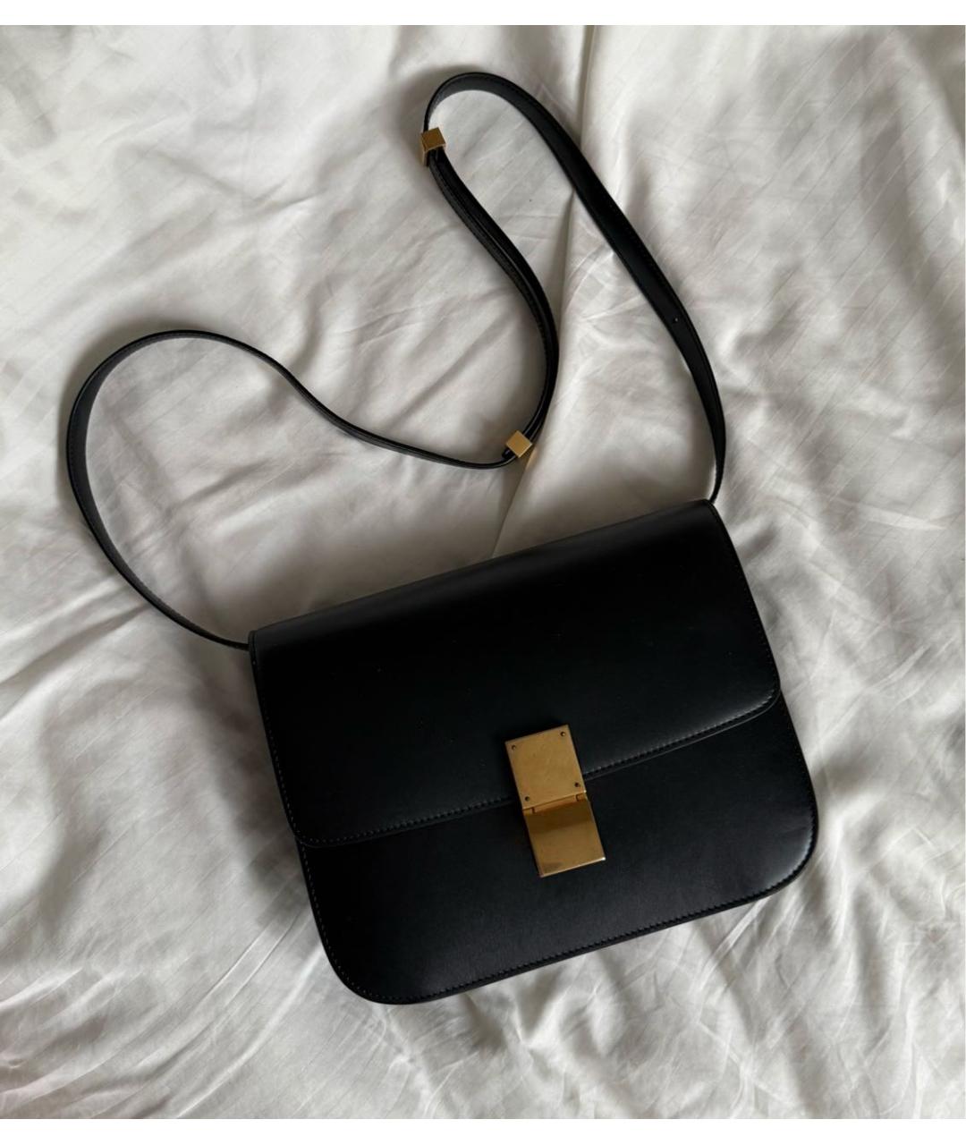CELINE Черная кожаная сумка через плечо, фото 9