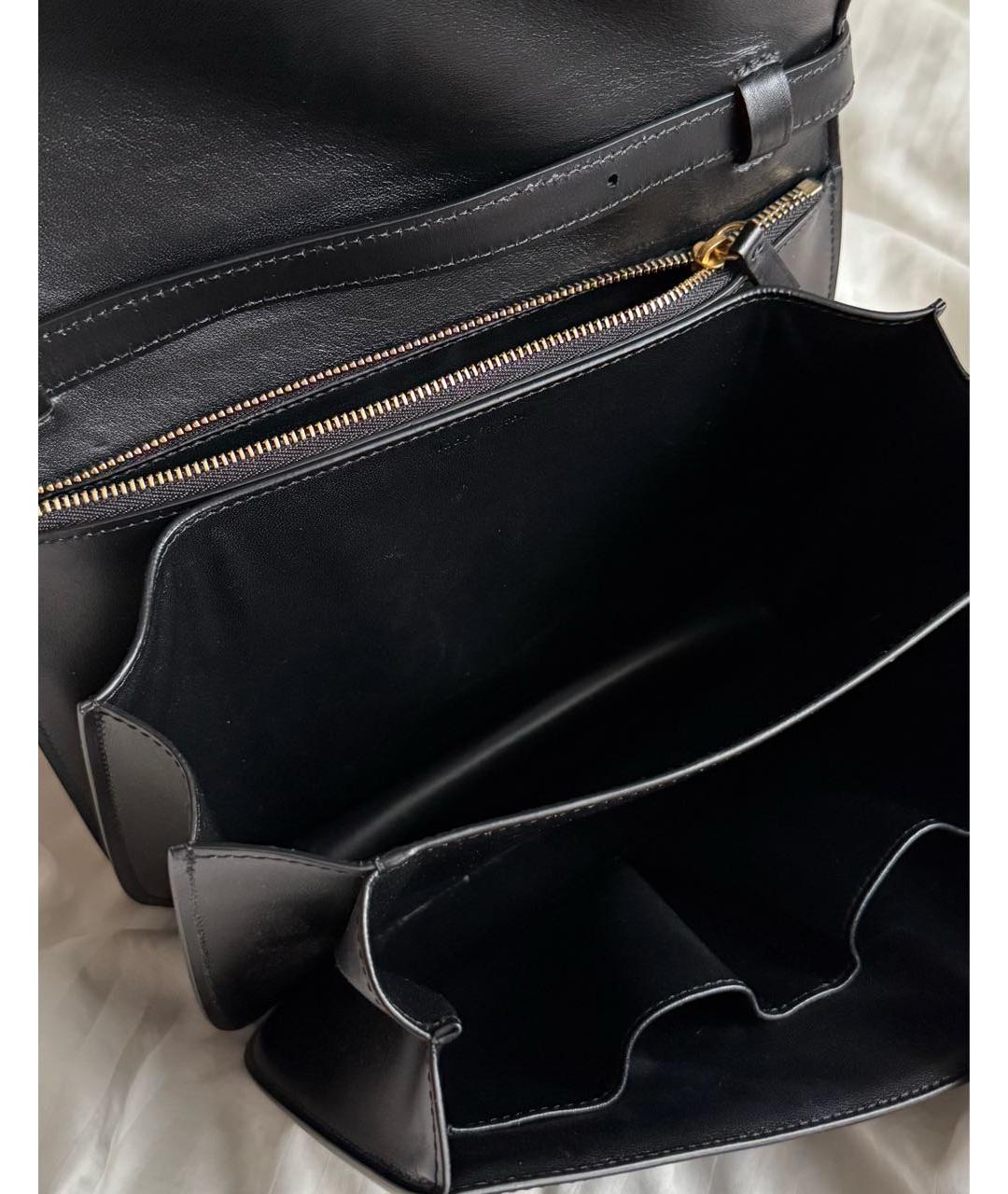 CELINE Черная кожаная сумка через плечо, фото 6