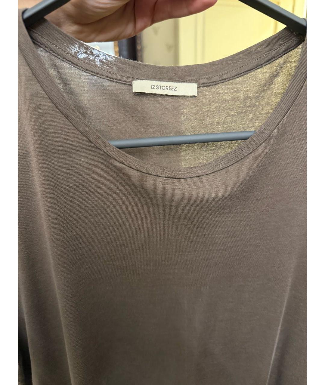 12 STOREEZ Коричневая футболка, фото 3