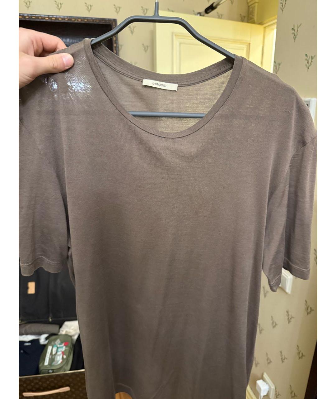 12 STOREEZ Коричневая футболка, фото 5