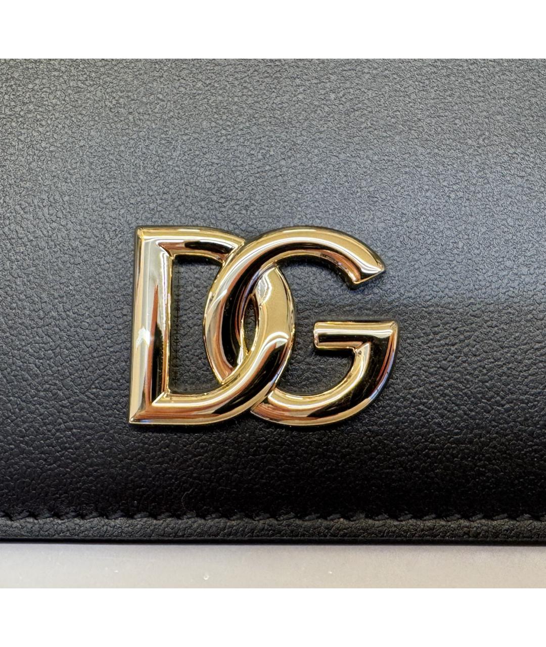 DOLCE&GABBANA Черный кожаный кардхолдер, фото 5