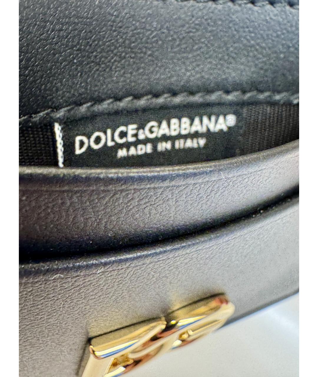 DOLCE&GABBANA Черный кожаный кардхолдер, фото 6