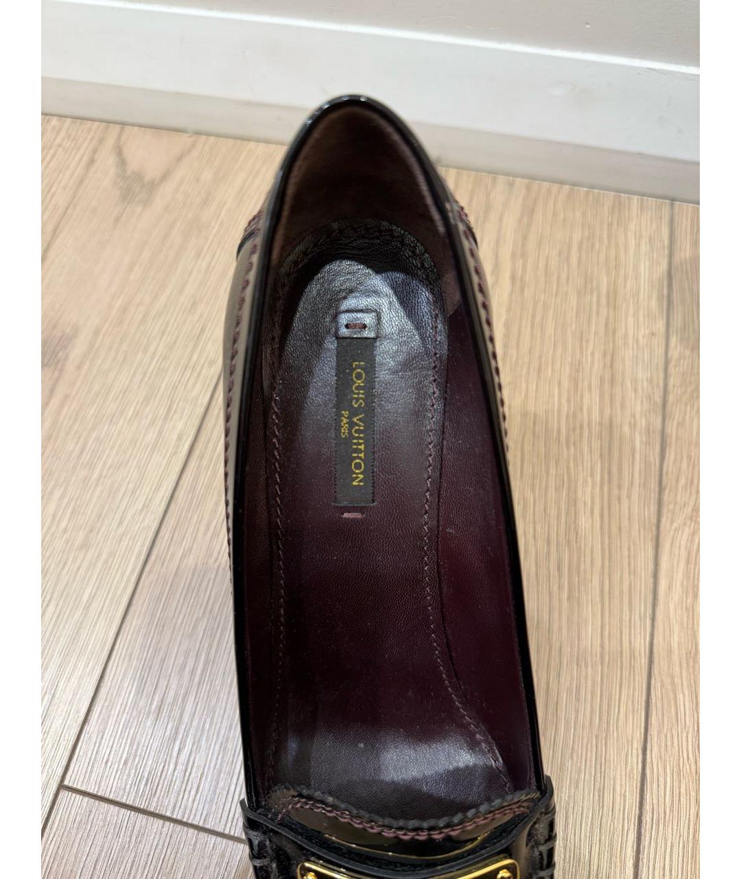 LOUIS VUITTON Бордовые кожаные туфли, фото 3