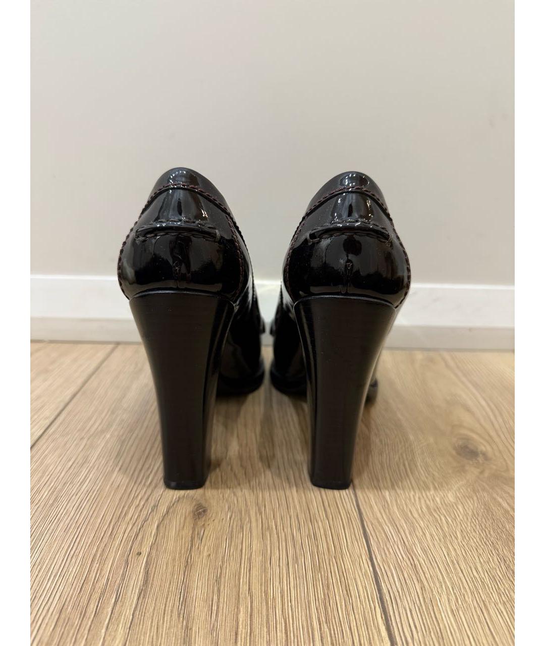 LOUIS VUITTON Бордовые кожаные туфли, фото 4