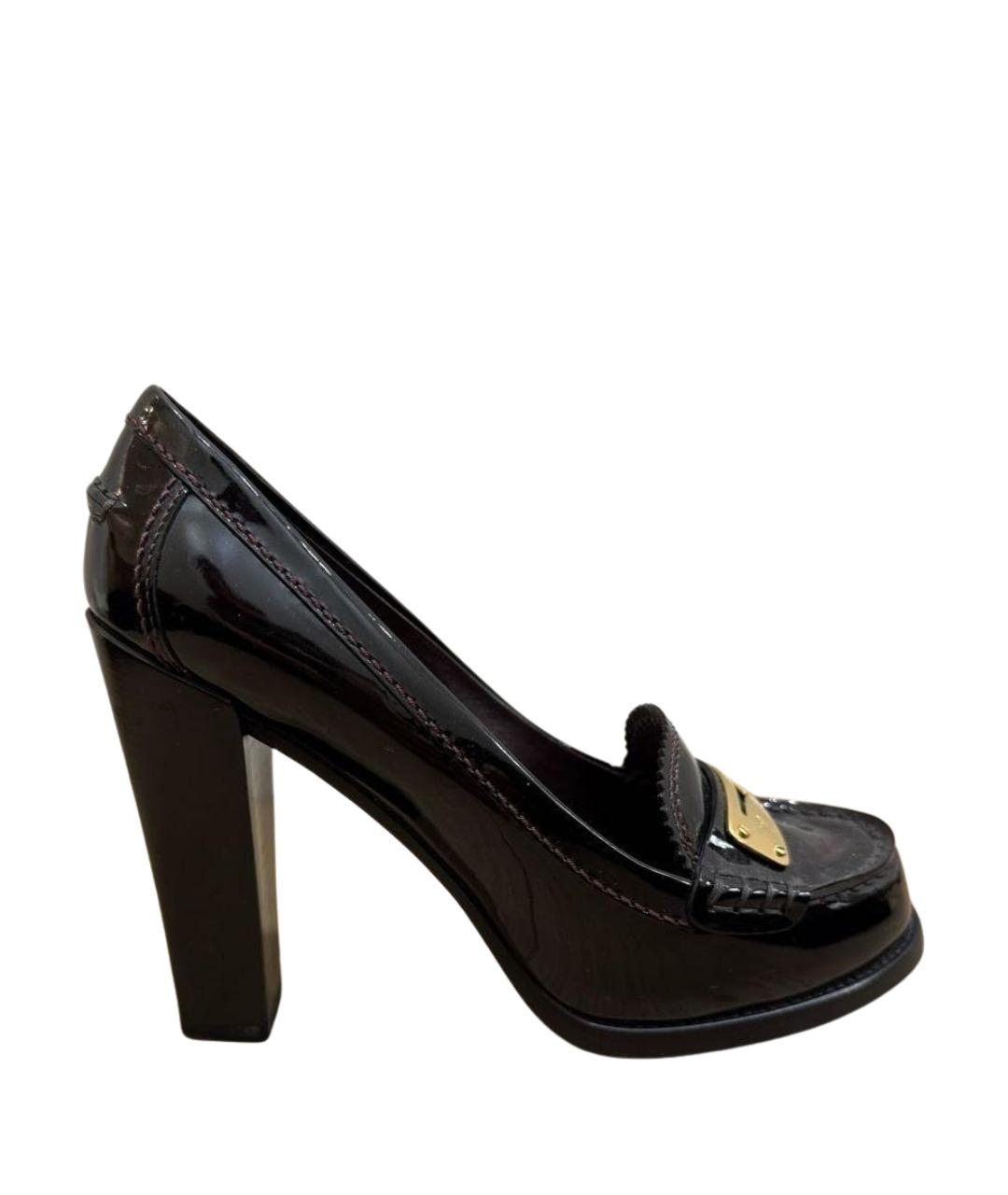 LOUIS VUITTON Бордовые кожаные туфли, фото 1