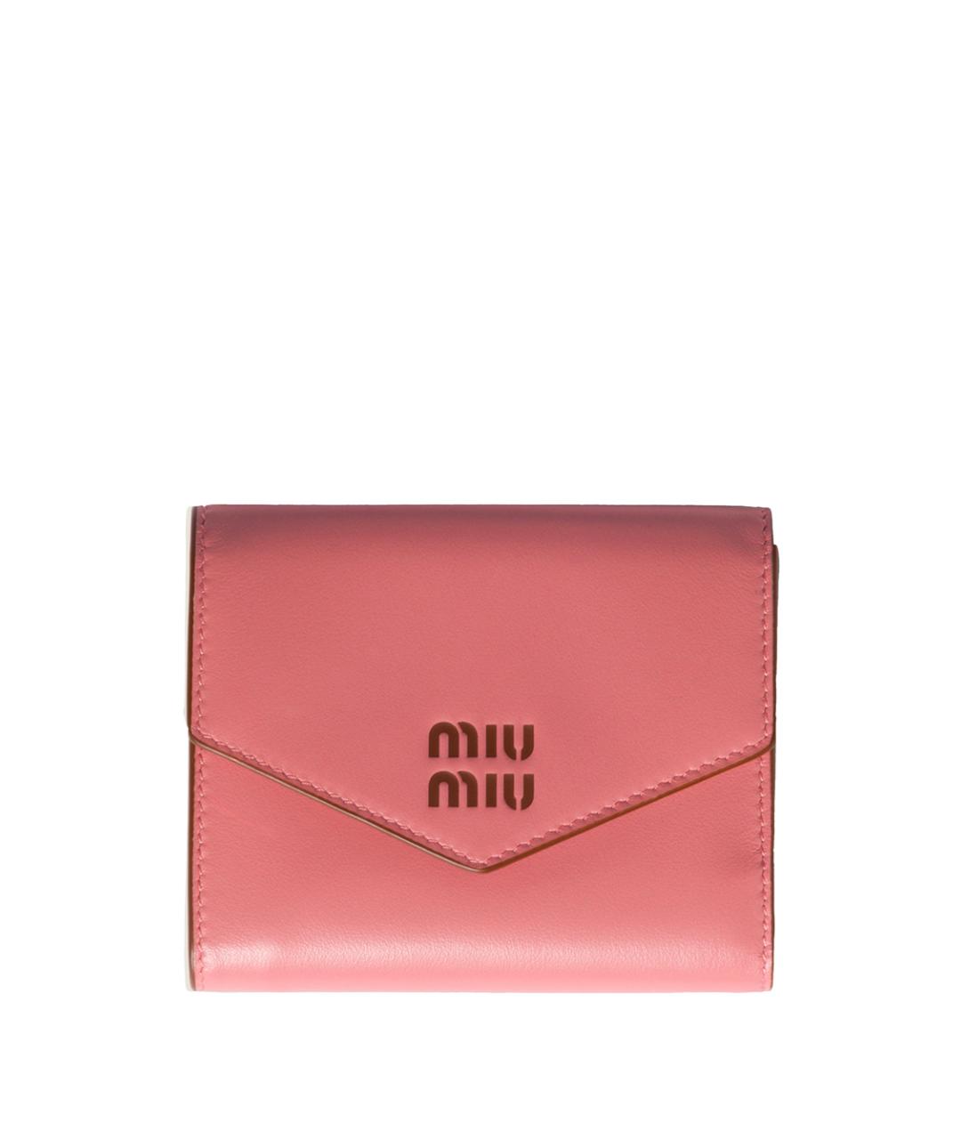 MIU MIU Розовый кожаный кошелек, фото 1