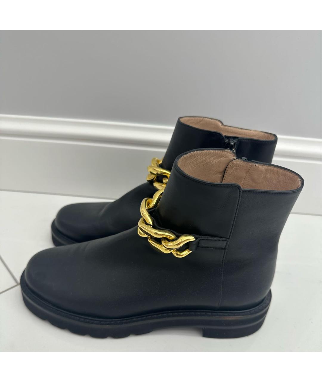 STUART WEITZMAN Черные кожаные ботинки, фото 4