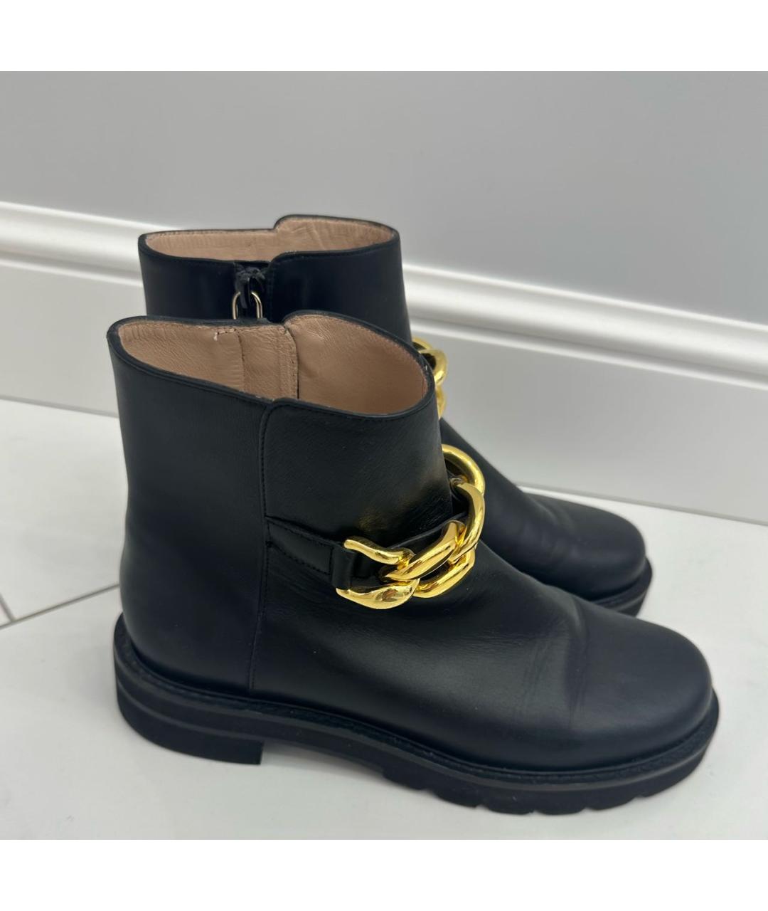 STUART WEITZMAN Черные кожаные ботинки, фото 8