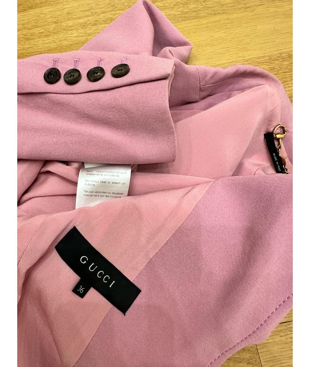 GUCCI Розовый вискозный костюм с брюками, фото 8