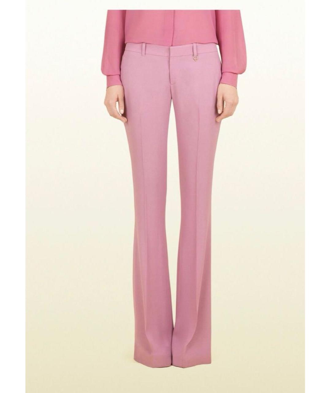 GUCCI Розовый вискозный костюм с брюками, фото 6
