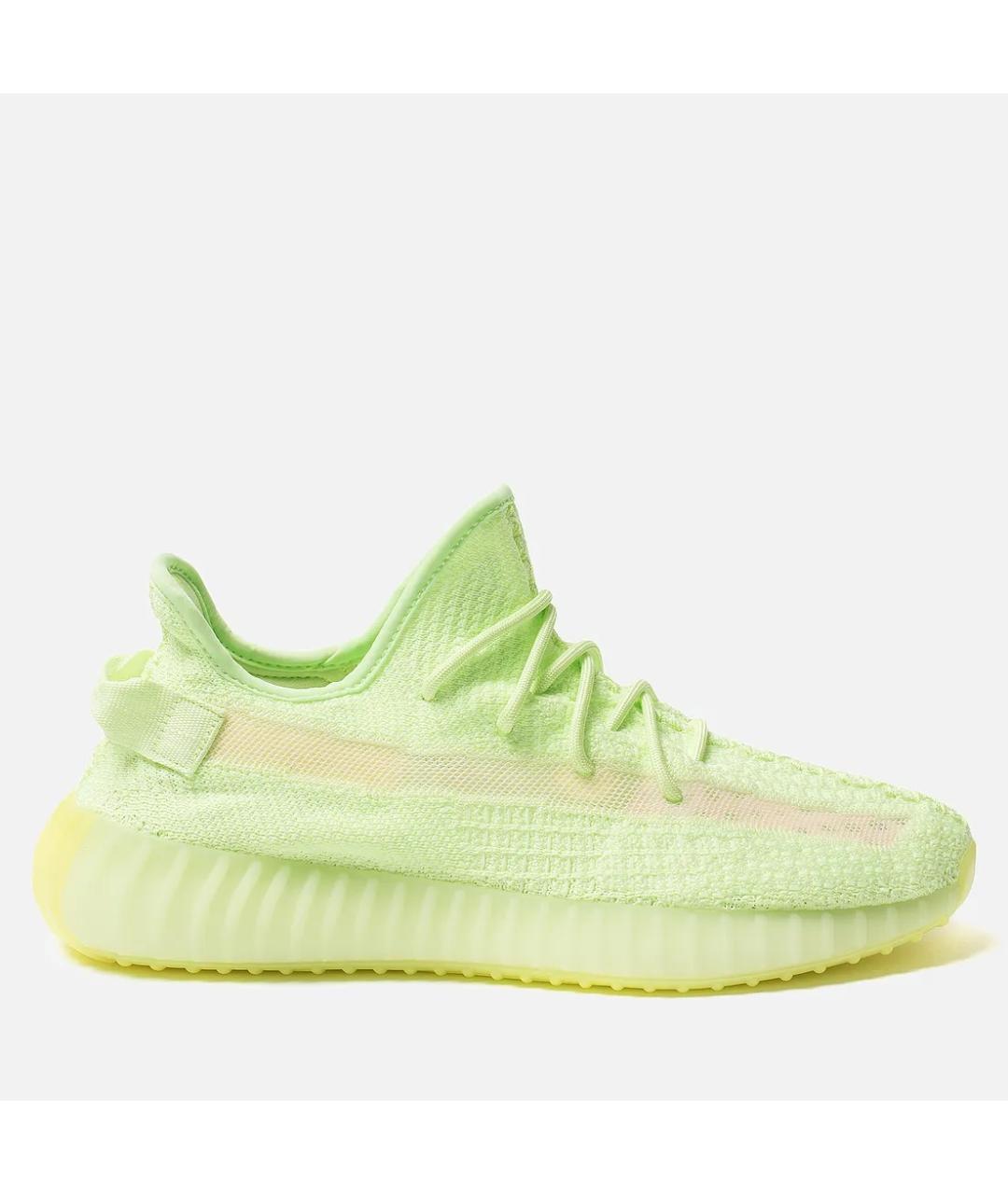 ADIDAS YEEZY Салатовые текстильные кроссовки, фото 7