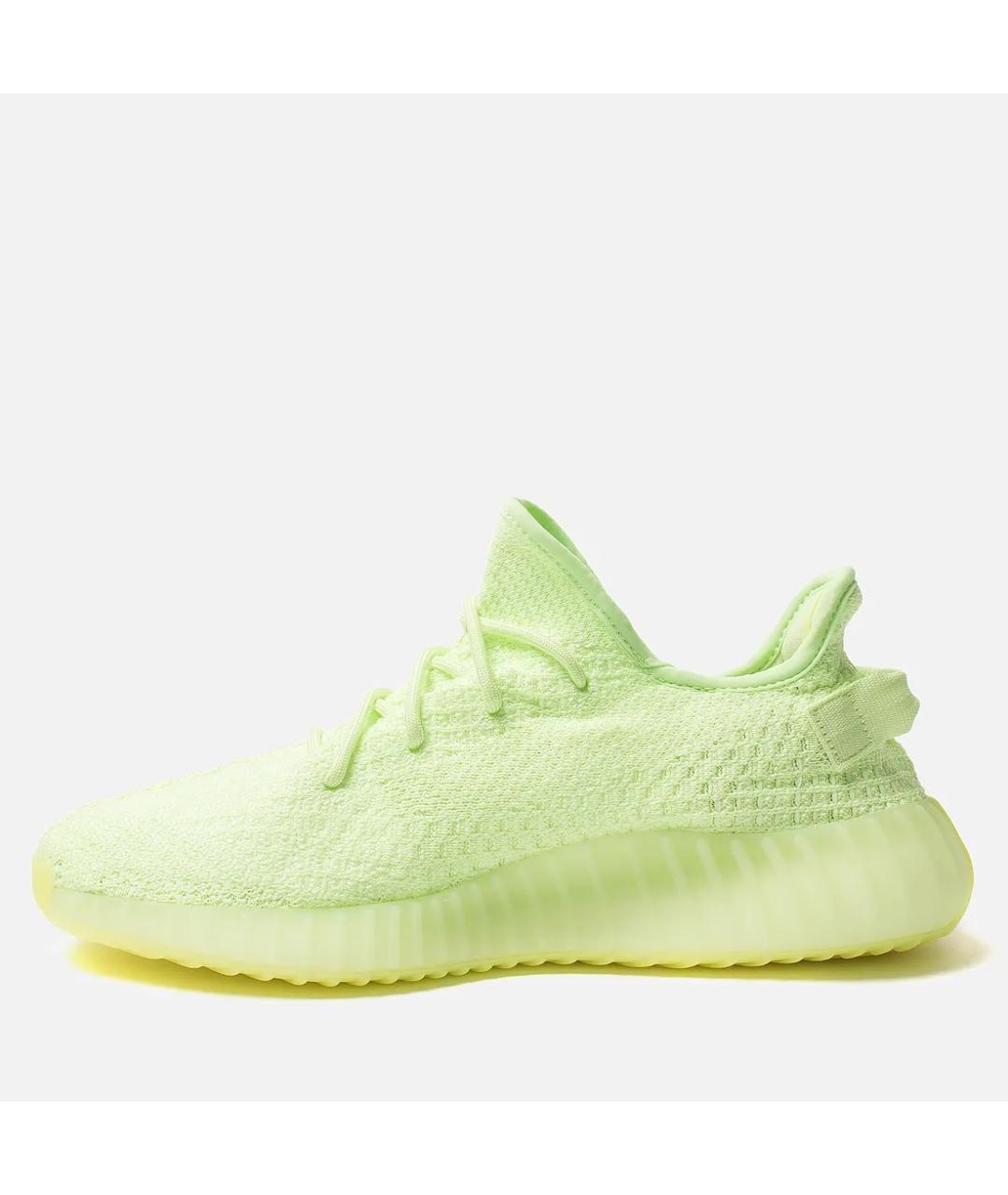 ADIDAS YEEZY Салатовые текстильные кроссовки, фото 2