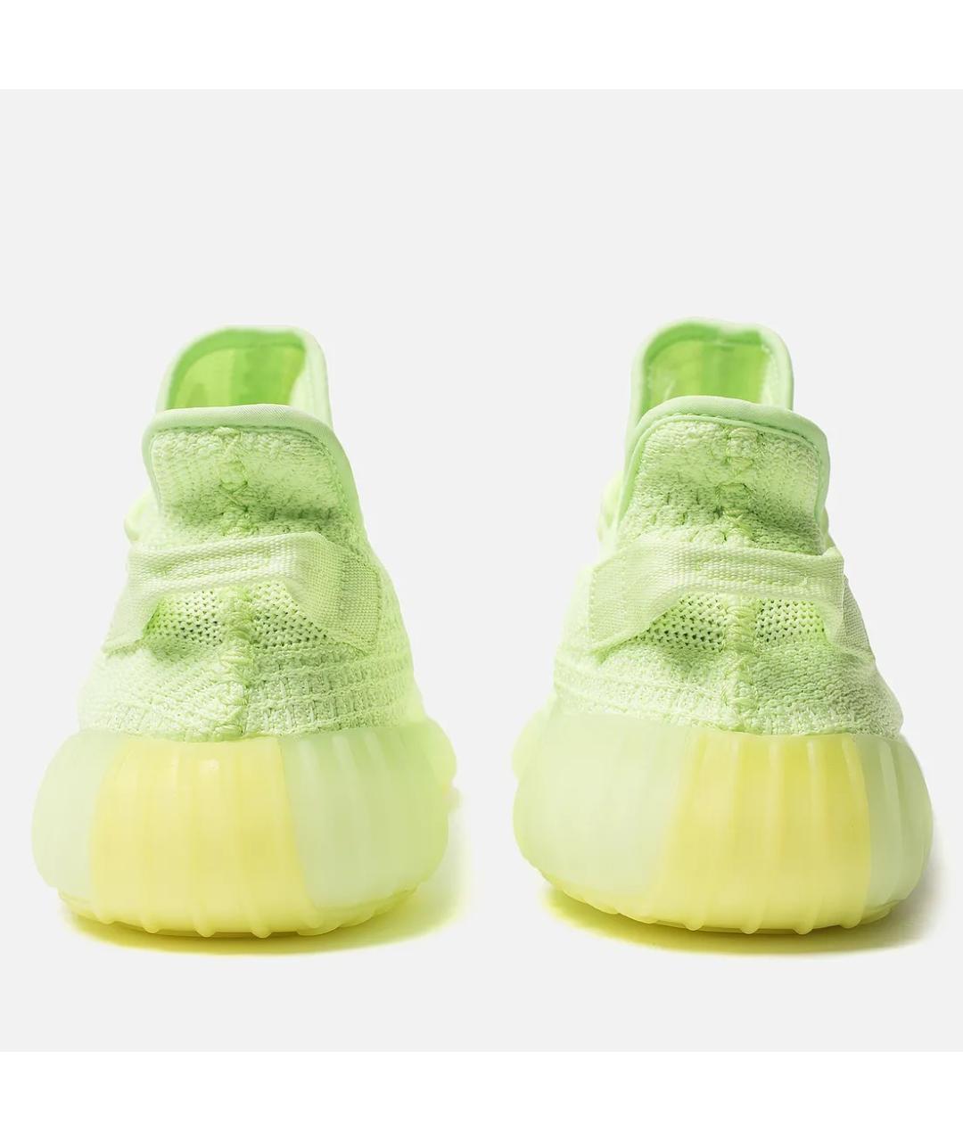 ADIDAS YEEZY Салатовые текстильные кроссовки, фото 5