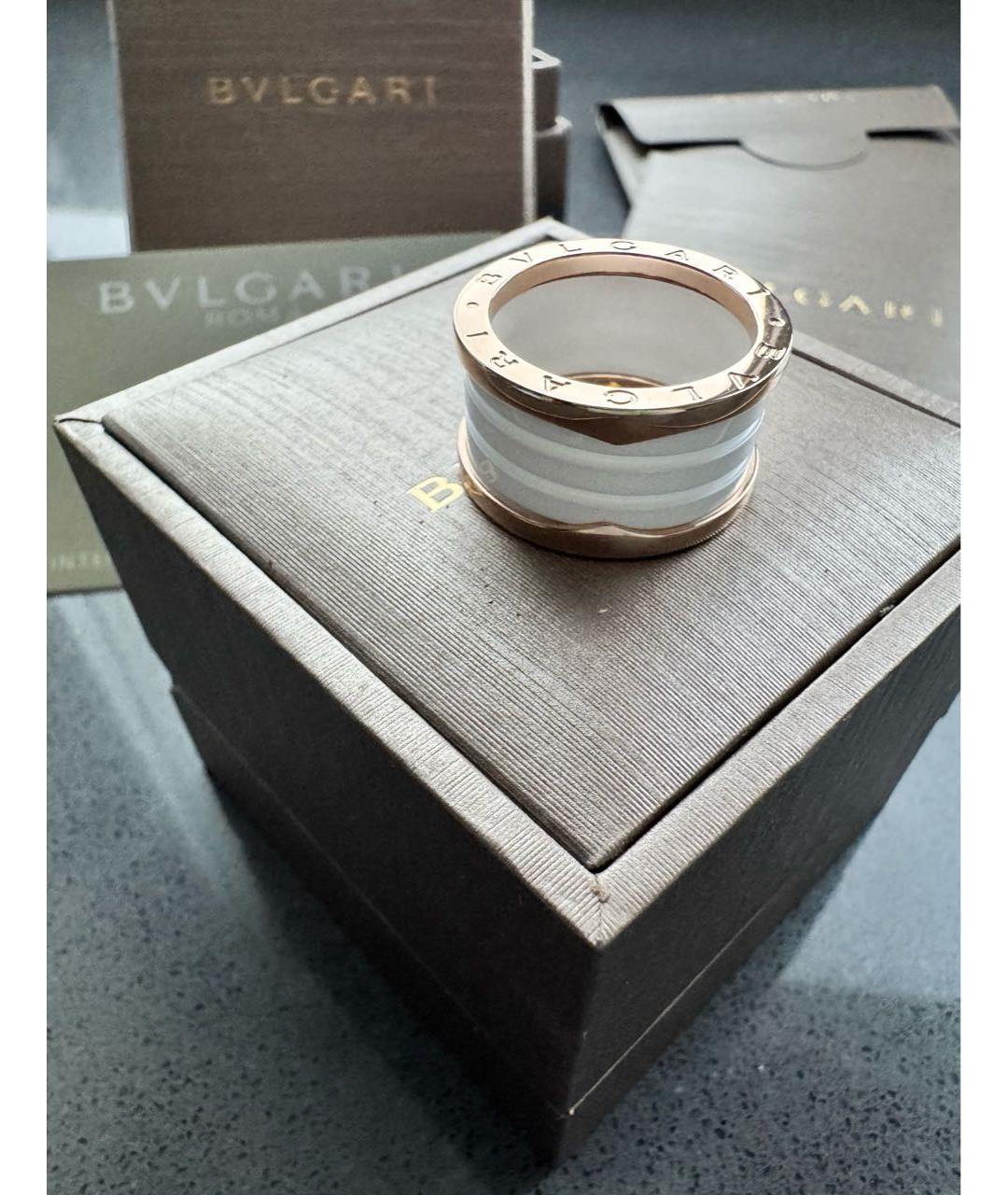 BVLGARI Белое кольцо из розового золота, фото 3