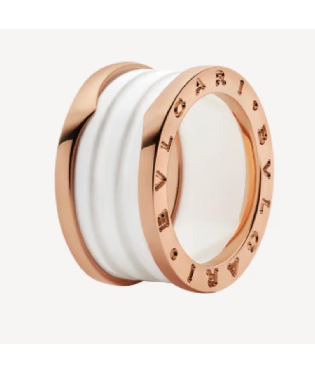 BVLGARI Белое кольцо из розового золота, фото 9