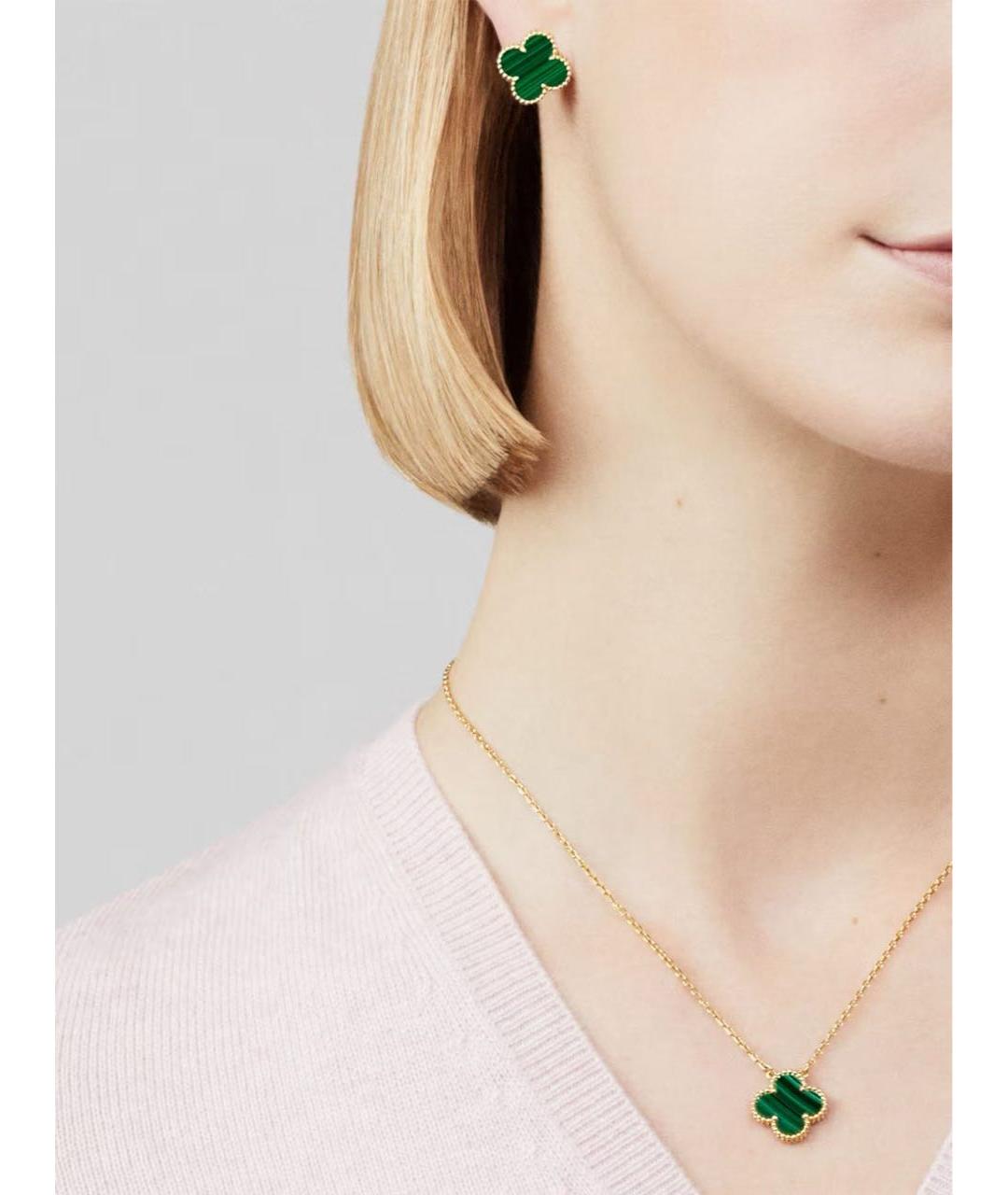 VAN CLEEF & ARPELS Зеленая подвеска из желтого золота, фото 3