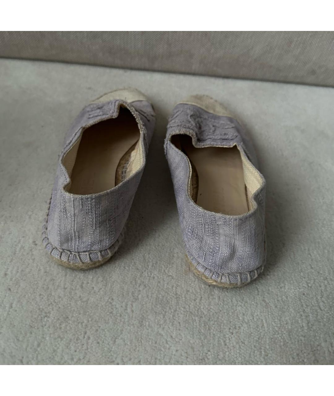 CHANEL Фиолетовые текстильные эспадрильи, фото 4